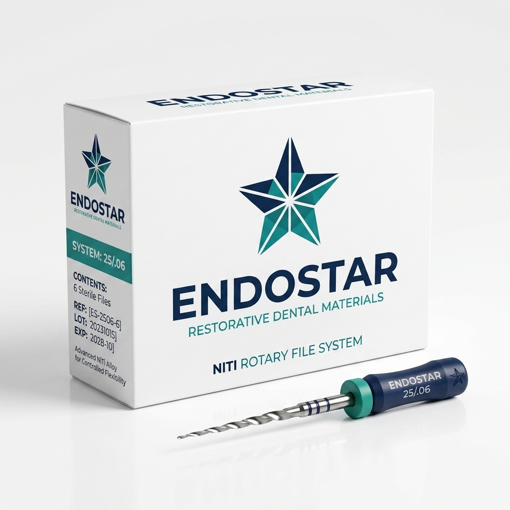 EndoStar_NiTi_Rotary_File_box_202607241538 (2) فایل روتاری نیکل تیتانیوم 25/.06 - تصویر 1